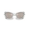 2 In 1 Clip-On Sunglasses Statement, Cat-Eye Shape, Sk7011, White
