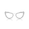 2 In 1 Clip-On Sunglasses Statement, Cat-Eye Shape, Sk7011, White