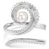 Ariana Grande X Swarovski Bangle Crystal Pearl, Baguette Cut, White, Rhodium Plated Ariana Grande X Swarovski Bangle Crystal Pearl, Baguette Cut, White, Rhodium Plated