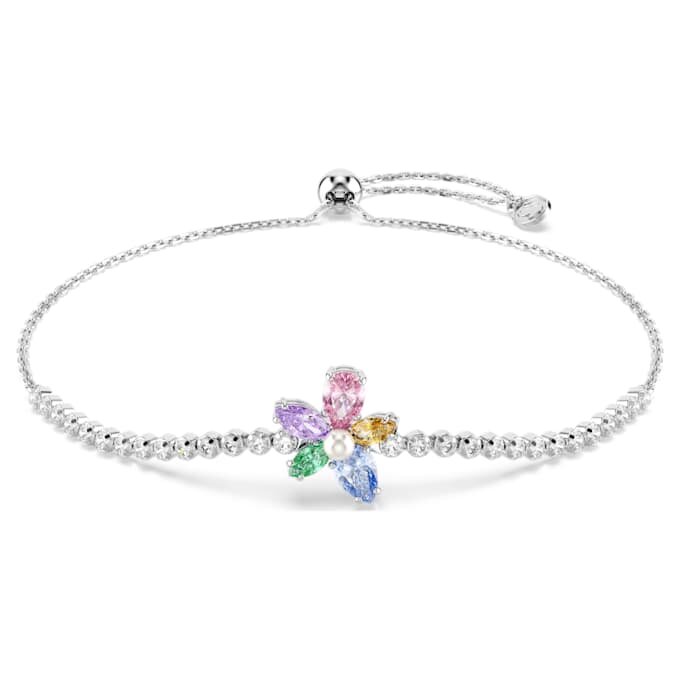 Ariana Grande X Swarovski Bracelet Mixed Cuts, Flower, Multicolored, Rhodium Plated Ariana Grande X Swarovski Bracelet Mixed Cuts, Flower, Multicolored, Rhodium Plated