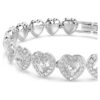 Ariana Grande X Swarovski Bracelet Mixed Cuts, Heart, White, Rhodium Plated