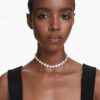 Ariana Grande X Swarovski Choker Mixed Cuts, Crystal Pearl, Heart, White, Rhodium Plated Ariana Grande X Swarovski Choker Mixed Cuts, Crystal Pearl, Heart, White, Rhodium Plated