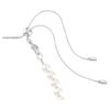 Ariana Grande X Swarovski Choker Mixed Cuts, Crystal Pearl, Heart, White, Rhodium Plated Ariana Grande X Swarovski Choker Mixed Cuts, Crystal Pearl, Heart, White, Rhodium Plated