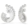 Ariana Grande X Swarovski Drop Earrings Crystal Pearl, Mixed Cuts, White, Rhodium Plated Ariana Grande X Swarovski Drop Earrings Crystal Pearl, Mixed Cuts, White, Rhodium Plated