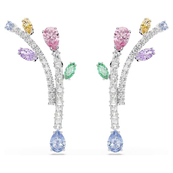 Ariana Grande X Swarovski Drop Earrings Mixed Cuts, Multicolored, Rhodium Plated Ariana Grande X Swarovski Drop Earrings Mixed Cuts, Multicolored, Rhodium Plated