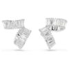 Ariana Grande X Swarovski Ear Cuffs Baguette Cut, White, Rhodium Plated
