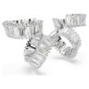 Ariana Grande X Swarovski Ear Cuffs Baguette Cut, White, Rhodium Plated