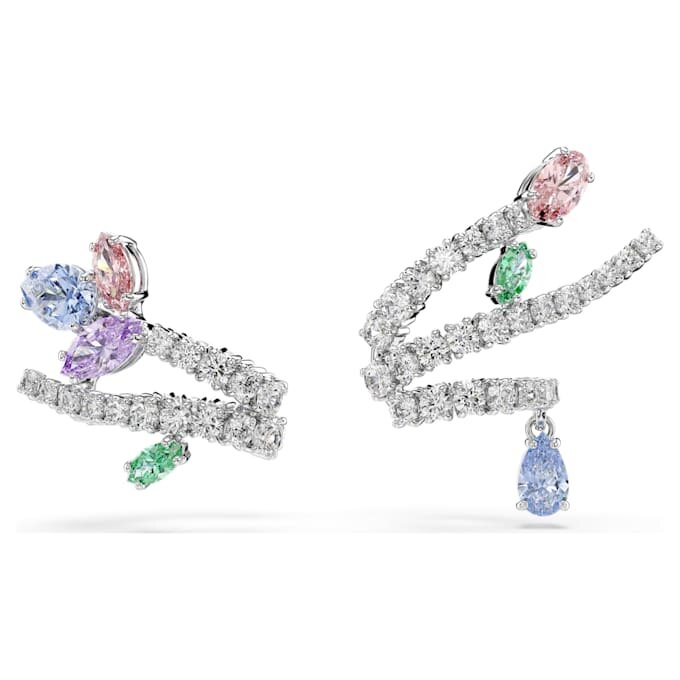 Ariana Grande X Swarovski Ear Cuffs Mixed Cuts, Multicolored, Rhodium Plated Ariana Grande X Swarovski Ear Cuffs Mixed Cuts, Multicolored, Rhodium Plated