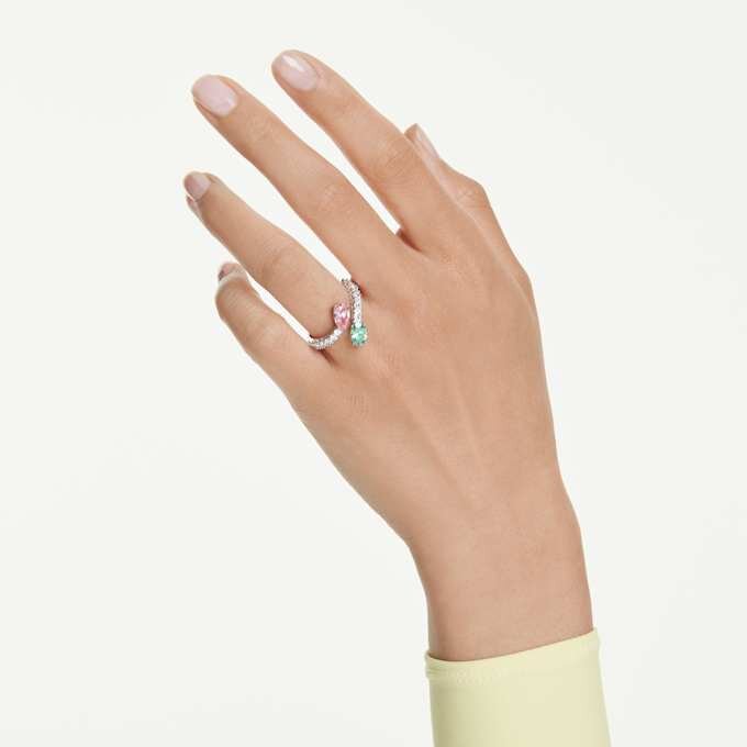 Ariana Grande X Swarovski Open Ring Mixed Cuts, Multicolored, Rhodium Plated Ariana Grande X Swarovski Open Ring Mixed Cuts, Multicolored, Rhodium Plated