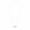 Ariana Grande X Swarovski Pendant and Brooch Crystal Pearl, Mixed Cuts, Dragonfly, White, Rhodium Plated