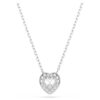 Ariana Grande X Swarovski Pendant Mixed Cuts, Heart, White, Rhodium Plated