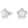 Ariana Grande X Swarovski Set Crystal Pearl, Round Cut, Flower, White, Rhodium Plated