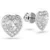Ariana Grande X Swarovski Stud Earrings Mixed Cuts, Heart, White, Rhodium Plated Ariana Grande X Swarovski Stud Earrings Mixed Cuts, Heart, White, Rhodium Plated