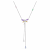 Ariana Grande X Swarovski Y Necklace Mixed Cuts, Dragonfly, Multicolored, Rhodium Plated