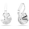 Bella V Drop Earrings Round Cut, Blue, Rhodium Plated Bella V Drop Earrings Round Cut, Blue, Rhodium Plated