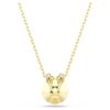Bella V Pendant Round Cut, Green, Gold-Tone Plated