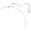Bella V Pendant Round Cut, Pink, Rhodium Plated