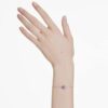 Birthstone Bracelet Square Cut, February, Purple, Rhodium Plated