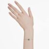 Birthstone Bracelet Square Cut, May, Green, Rhodium Plated Birthstone Bracelet Square Cut, May, Green, Rhodium Plated
