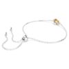 Birthstone Bracelet Square Cut, November, Yellow, Rhodium Plated
