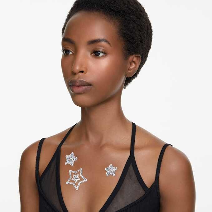 Body Jewel Set (4), Star, White Body Jewel Set (4), Star, White
