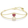 Chroma Bangle Heart, Red, Gold-Tone Plated Chroma Bangle Heart, Red, Gold-Tone Plated