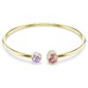 Chroma Bangle Mixed Cuts, Multicolored, Gold-Tone Plated