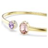 Chroma Bangle Mixed Cuts, Multicolored, Gold-Tone Plated