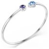 Chroma Bangle Mixed Cuts, Multicolored, Rhodium Plated Chroma Bangle Mixed Cuts, Multicolored, Rhodium Plated