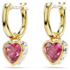 Chroma Drop Earrings Heart, Red, Gold-Tone Plated Chroma Drop Earrings Heart, Red, Gold-Tone Plated