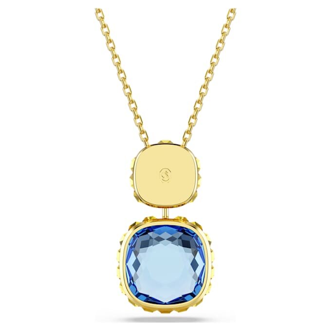 Chroma Pendant Cushion Cut, Multicolored, Gold-Tone Plated Chroma Pendant Cushion Cut, Multicolored, Gold-Tone Plated