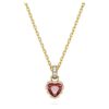 Chroma Pendant Heart, Red, Gold-Tone Plated