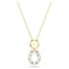 Chroma Pendant Mixed Cuts, Multicolored, Gold-Tone Plated