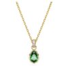 Chroma Pendant Pear Cut, Green, Gold-Tone Plated