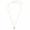 Chroma Pendant Pear Cut, Green, Gold-Tone Plated