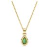 Chroma Pendant Pear Cut, Green, Gold-Tone Plated