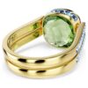 Chroma Ring Cushion Cut, Multicolored, Gold-Tone Plated Chroma Ring Cushion Cut, Multicolored, Gold-Tone Plated