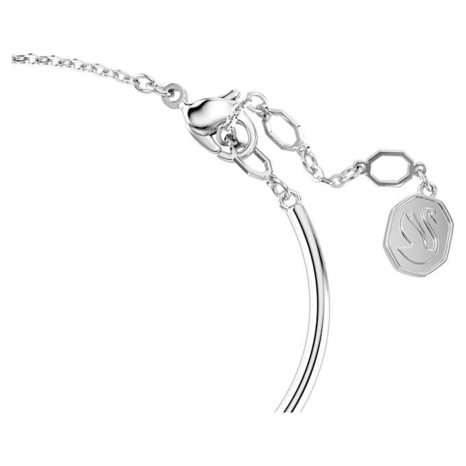 Constella Bangle Round Cut, Dancing Stone, White, Rhodium Plated Constella Bangle Round Cut, Dancing Stone, White, Rhodium Plated
