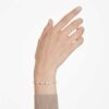 Constella Bracelet Crystal Pearl, Round Cuts, White, Rhodium Plated