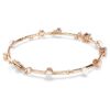 Constella Bracelet Crystal Pearl, Round Cuts, White, Rose Gold-Tone Plated