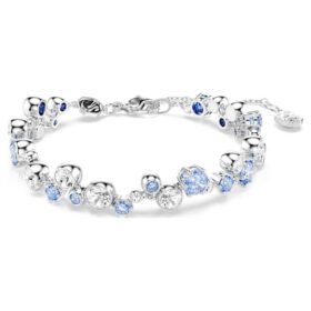 Constella Bracelet Mixed Cuts, Blue, Rhodium Plated