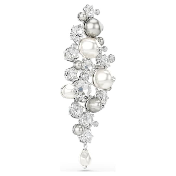 Constella Brooch Crystal Pearl, Round Cut, White, Rhodium Plated Constella Brooch Crystal Pearl, Round Cut, White, Rhodium Plated