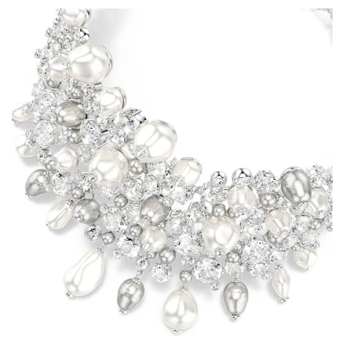 Constella Choker Crystal Pearl, Round Cut, White, Rhodium Plated Constella Choker Crystal Pearl, Round Cut, White, Rhodium Plated