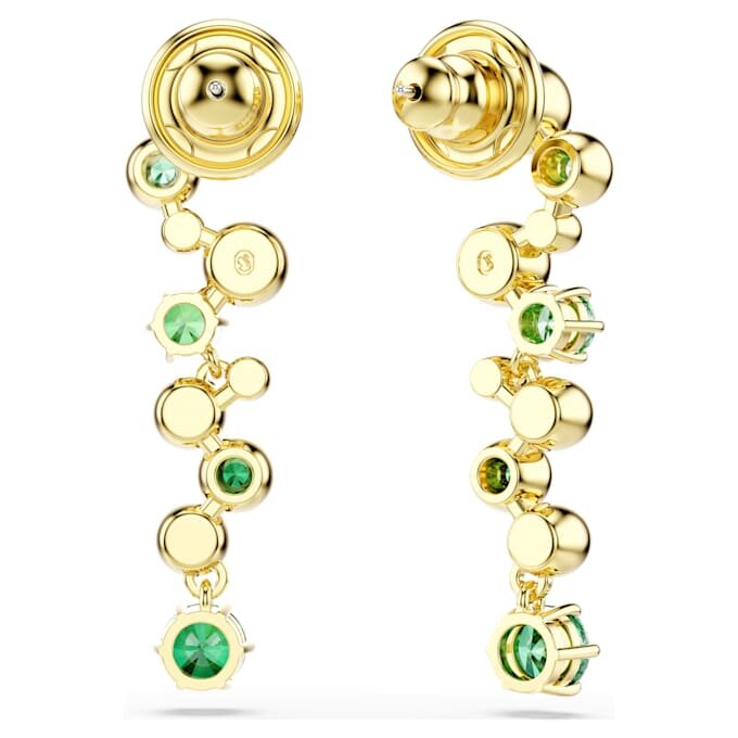 Constella Drop Earrings Mixed Cuts, Green, Gold-Tone Plated Constella Drop Earrings Mixed Cuts, Green, Gold-Tone Plated