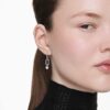 Constella Drop Earrings Round Cut, White, Rhodium Plated Constella Drop Earrings Round Cut, White, Rhodium Plated