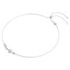 Constella Necklace Crystal Pearl, Round Cuts, White, Rhodium Plated