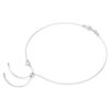 Constella Necklace Crystal Pearl, Round Cuts, White, Rhodium Plated