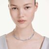 Constella Necklace Mixed Cuts, Blue, Rhodium Plated