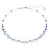 Constella Necklace Mixed Cuts, Blue, Rhodium Plated