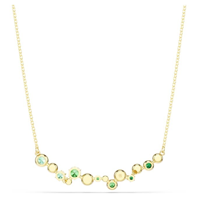 Constella Necklace Mixed Cuts, Green, Gold-Tone Plated Constella Necklace Mixed Cuts, Green, Gold-Tone Plated